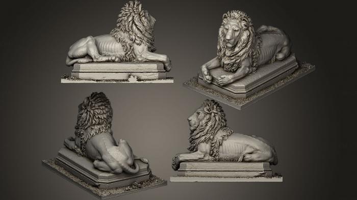 Figurines lions tigers sphinxes (STKL_0003) 3D model for CNC machine